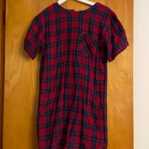 Madewell Flannel pocket shift dress